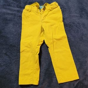 Bright yellow-green jeans 2T